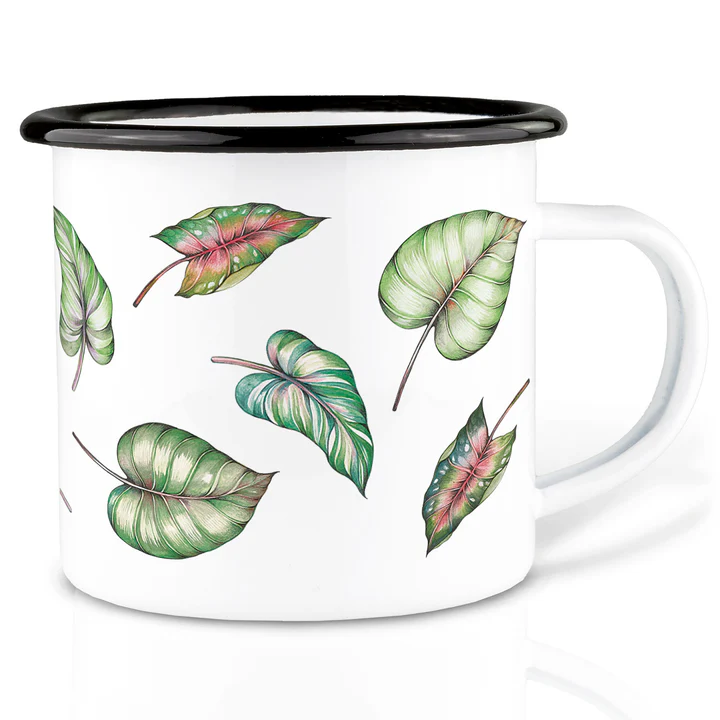 [7.3] Mug émaillé "Feuilles"