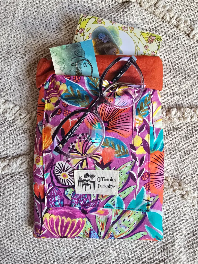 [14.9] Pochette à livre de poche/manga Fleurs des Champs