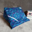Coussin de lecture Fleurs bleues 