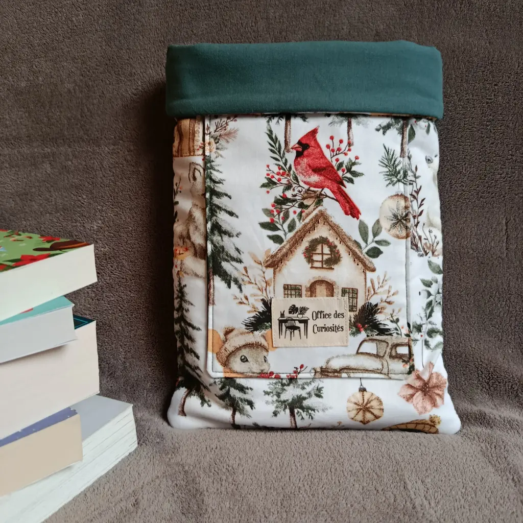 [14.17] Pochette à livre grand format Noël Blanc