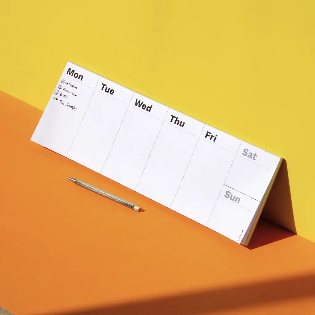 Weekly Planner "Plan Your Week" - blanc